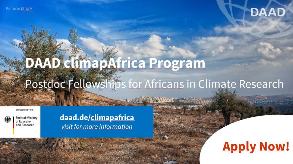 DAAD climapAfrica PostDoc Fellowship 2020 for Africans in Climate Research (Funded)