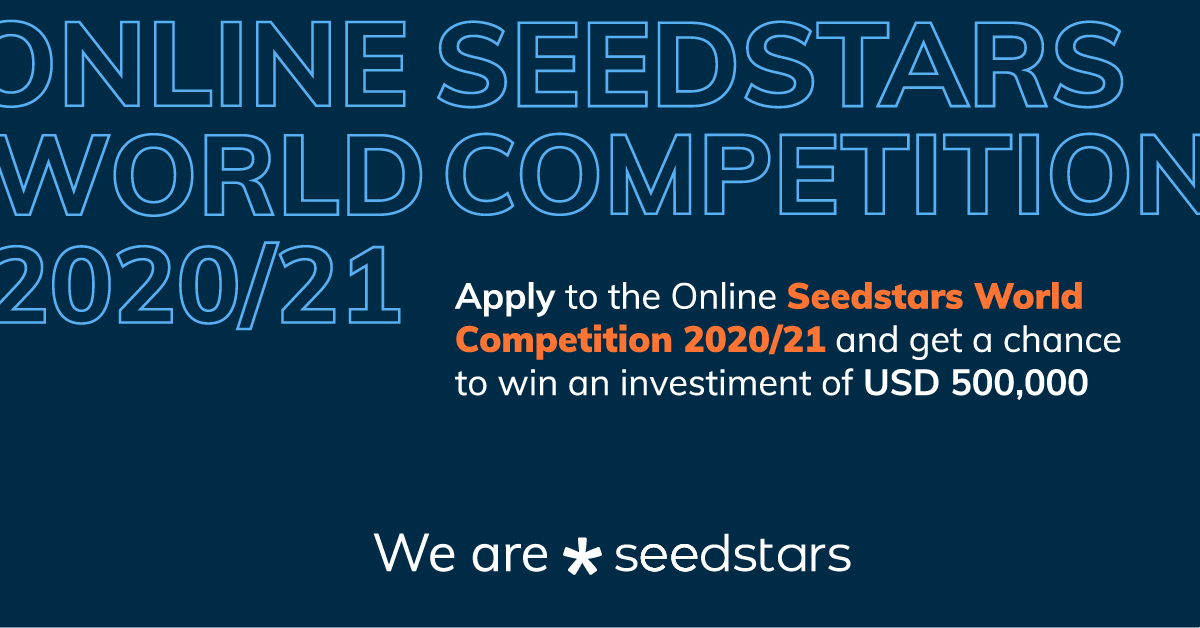 Seedstars World Competition 2020/21 for Startups in Emerging Markets (up to $500,000 USD in equity investment)