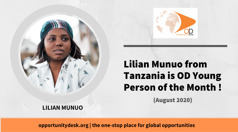 Lilian Munuo from Tanzania is OD Young Person of the Month for August 2020!