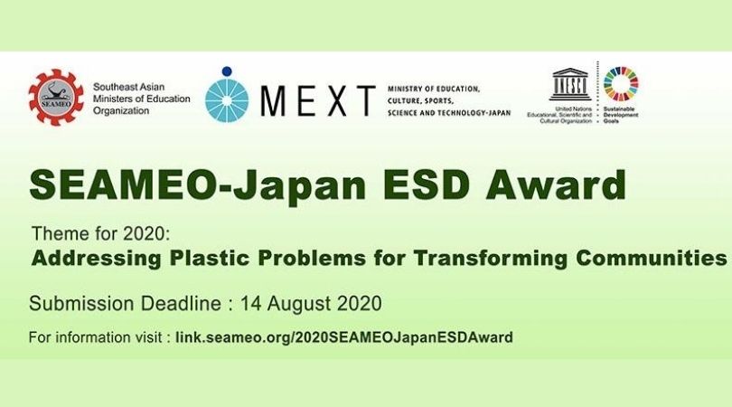 SEAMEO-Japan Education for Sustainable Development (ESD) Award 2020