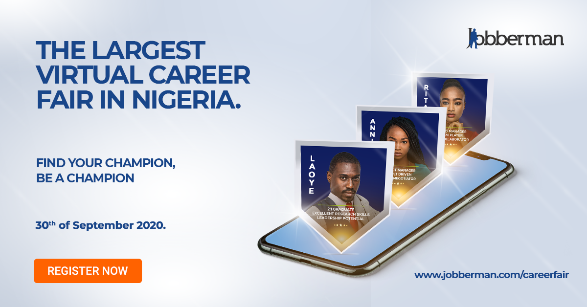Jobberman Virtual Career Fair in Nigeria 2020 – Register for FREE Access