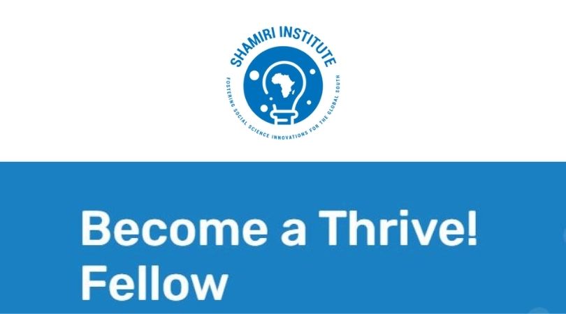 Shamiri Institute Thrive! Fellowship Program 2021 for Young Kenyans (Stipend available)