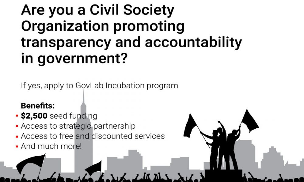 GovLab Incubation Program 2021 for Civil Society Organizations and Innovators in Nigeria (Up to $2,500 grant)