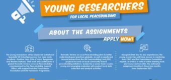 UNV/UN PBSO 2021 Call for Young Researchers for Local Peacebuilding