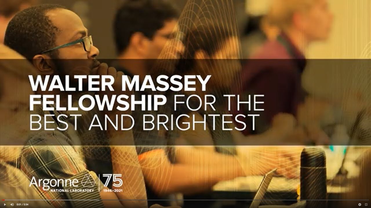 Walter Massey Fellowship 2021 for Outstanding Scientists and Engineers
