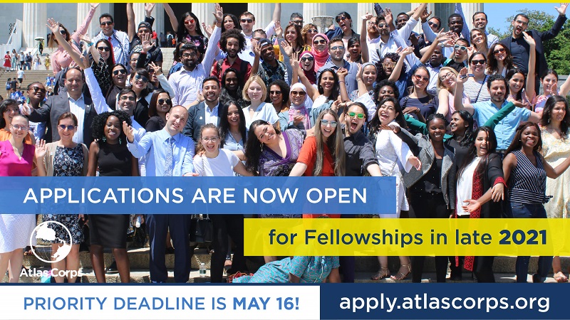 Atlas Corps Fellowship 2021 for Social Change Leaders (Fully-funded to the U.S.)