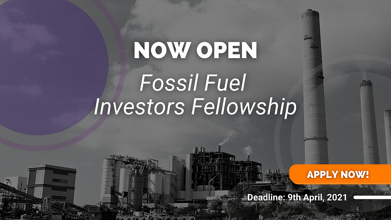 ClimateTracker Fossil Fuel Investors Fellowship 2021 for Reporters and Advocates