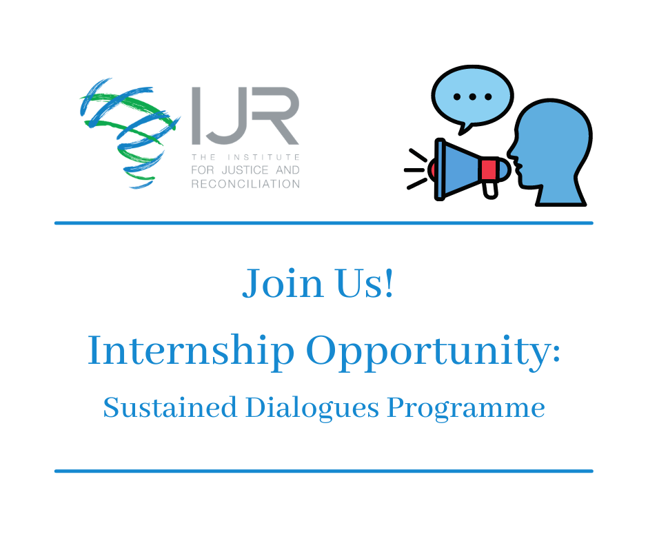 Institute For Justice And Reconciliation IJR Internship Programme 2021 