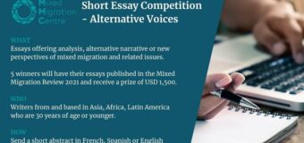Mixed Migration Centre (MMC) Short Essay Competition 2021 – Alternative Voices ($1,500 prize)