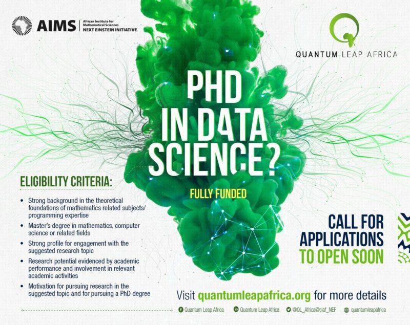 AIMS PhD in Data Science 2021 for Emerging African Scientists (Fully-funded)