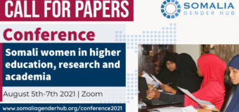 Call for Papers: Somalia Gender Hub Conference for Female Researchers 2021