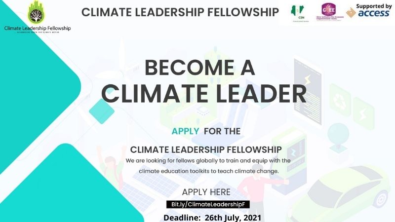 Climate Leadership Fellowship 2021 for Young Nigerians