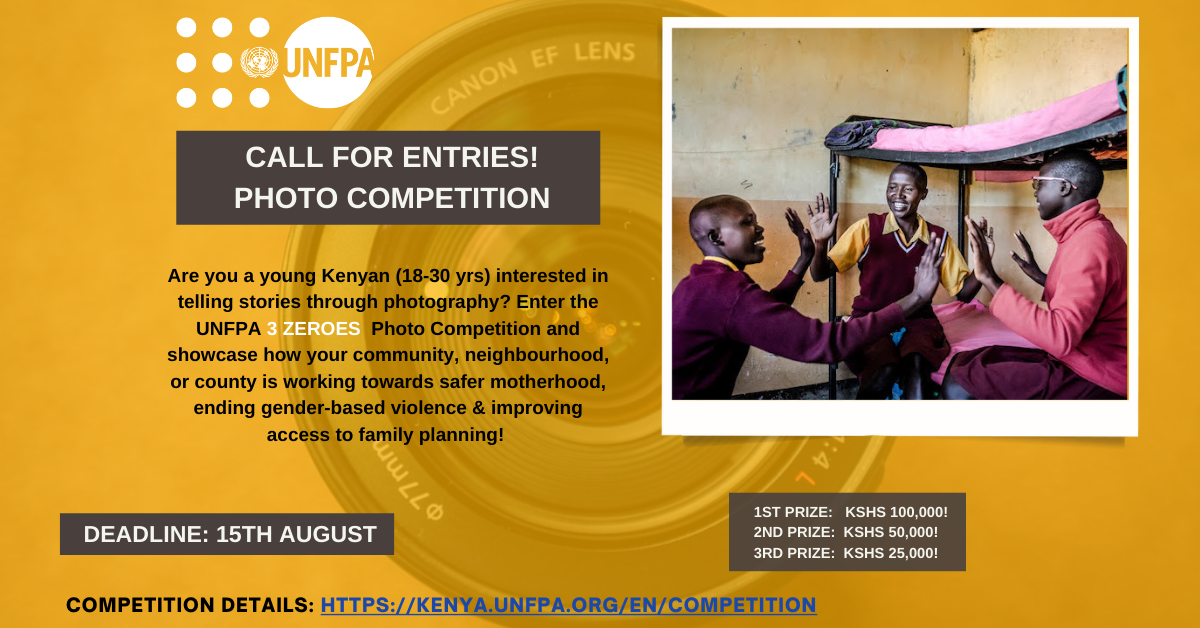 UNFPA Kenya 3 Zeroes Photo Competition 2021 (Win Kshs 100,000)