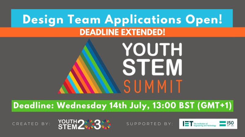 Apply to join the Youth STEM 2030 Summit Design Team