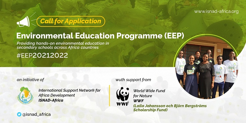 International Support Network for African Development Environmental Education Program 2021/2022 (Up to $500 funding)