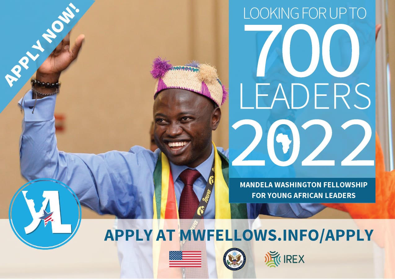 Mandela Washington Fellowship 2022 for Young African Leaders (Fully-funded to the United States)