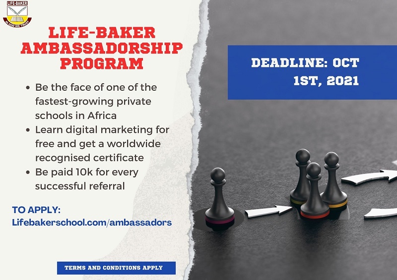 Life Baker Ambassadorship Program 2021 for Nigerians