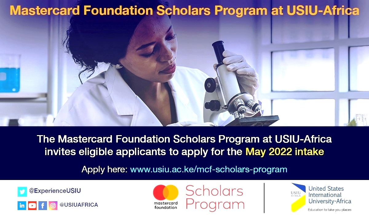 Mastercard Foundation Scholars Program at USIU-Africa 2022 for Young Africans (Fully-funded)