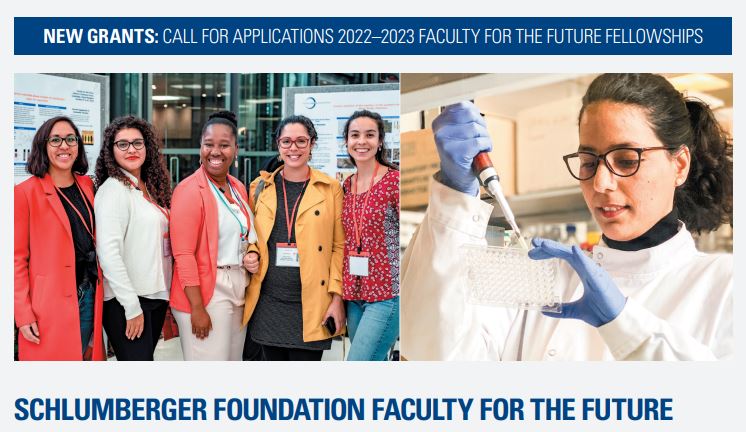 Schlumberger Foundation Faculty for the Future Fellowships 2022/2023 (Funding available)