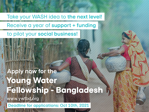 Apply for the Young Water Fellowship Bangladesh 2021 (up to €5,000)