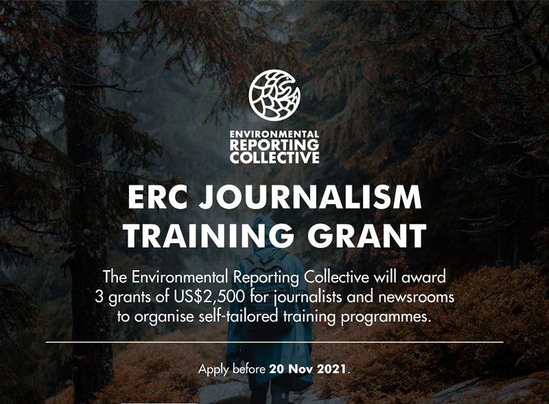 Environmental Reporting Collective (ERC) Training Grant 2021 (up to $2,500)