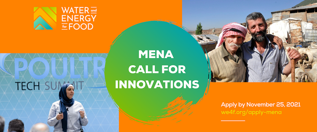 Water and Energy for Food (WE4F) MENA Regional Innovation Hub Call for Innovations