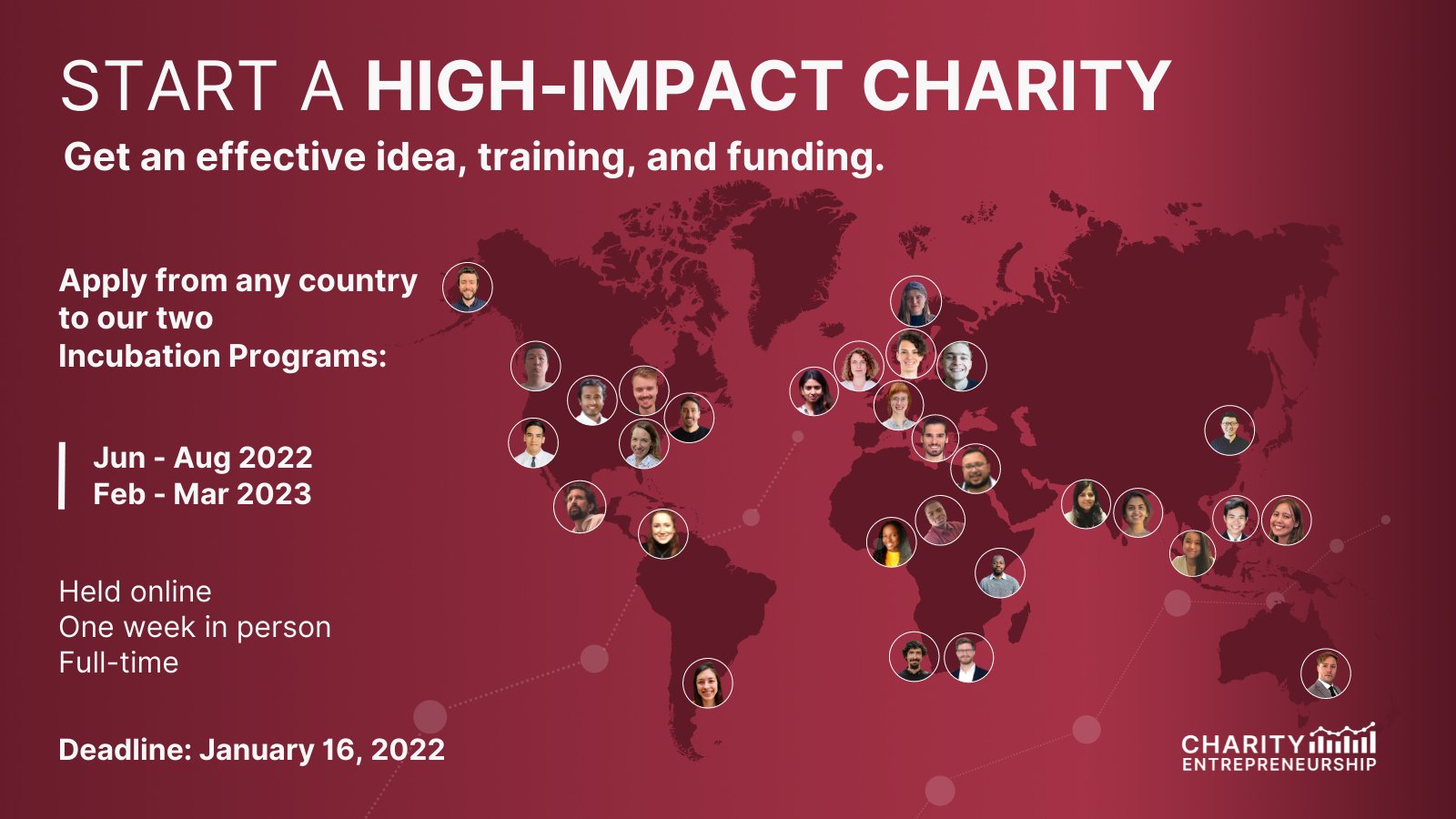 Charity Entrepreneurship Incubation Programs 2022/2023 (fully-funded and up to $175,000 in grants)