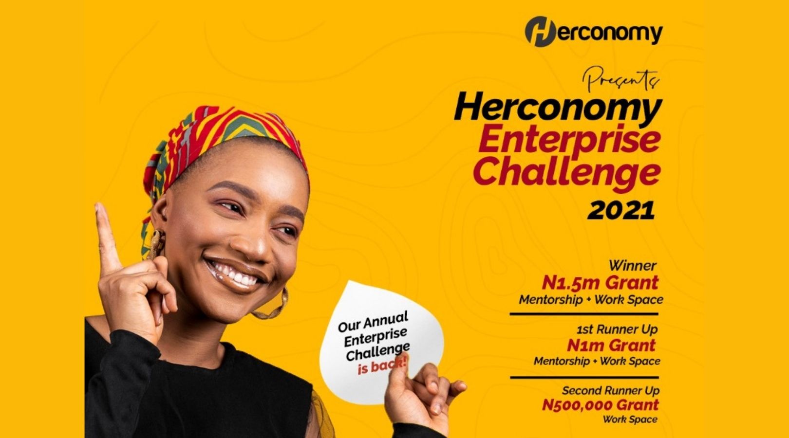 Herconomy Enterprise Challenge 2022 for Women Entrepreneurs in Nigeria (N3 million in prizes)