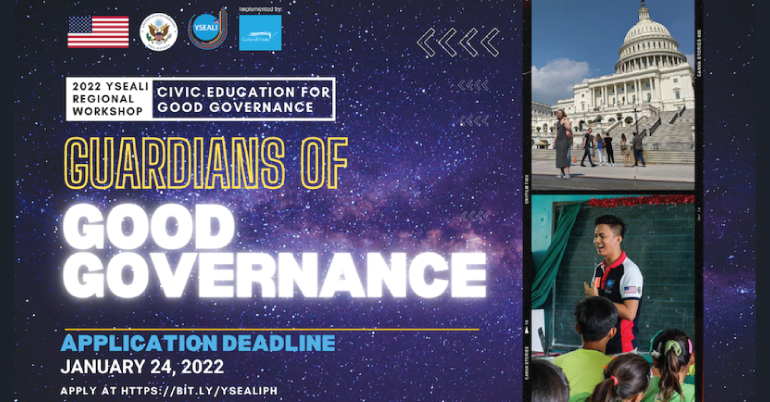 YSEALI Regional Workshop: Guardians of Good Governance 2022 (Fully-funded)