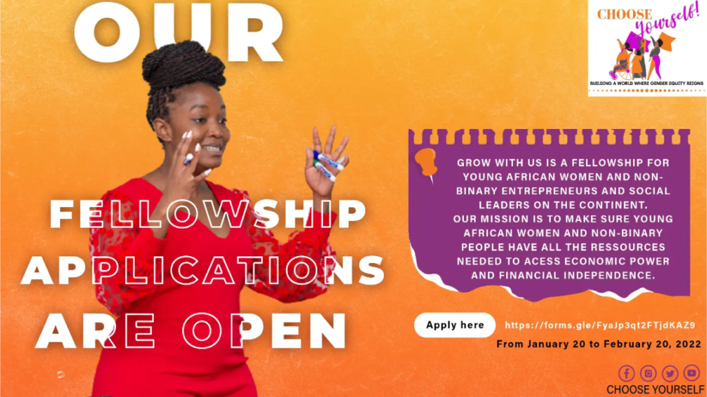 Grow With Us Fellowship Program 2022 for Young African Women/Non-Binary Persons