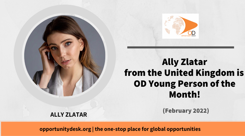 Ally Zlatar From the United Kingdom is OD Young Person of the Month for ...