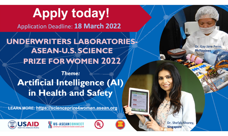 Underwriters Laboratories-ASEAN-U.S. Science Prize for Women 2022 (Up to $12,500)