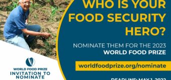 Call for Nominations: World Food Prize 2023 ($250,000 award)