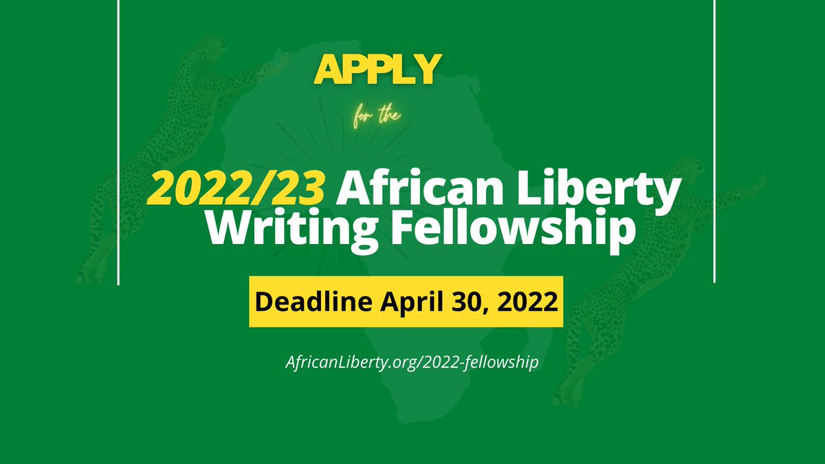 African Liberty Writing Fellowship 2022 for Young Writers (Paid)
