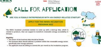 EWiEn Energy Start-up Incubation Program 2022 for Women Entrepreneurs in Ethiopia