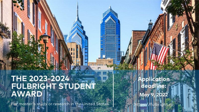 Fulbright Romania Student Award 2023-2024 for Masters Study in the U.S. (Funded)
