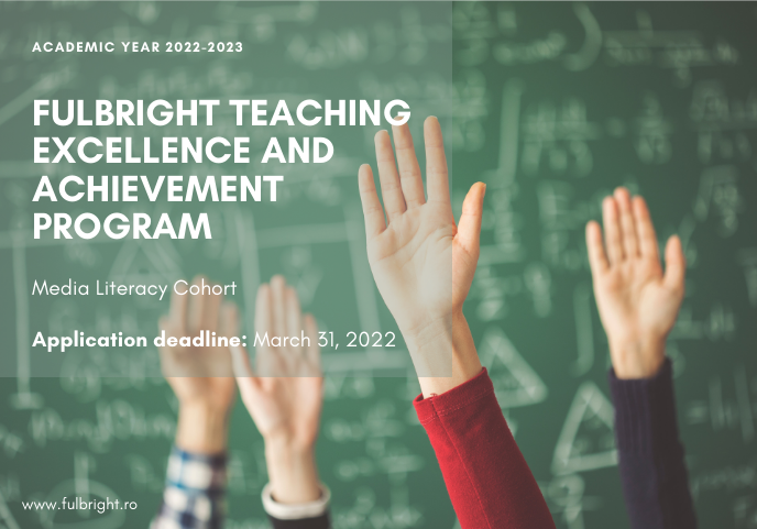 Fulbright Romania Teaching Excellence and Achievement Program 2022-2023 – Media Literacy Cohort