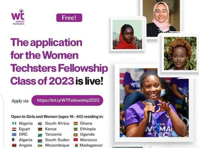 Women Techsters Fellowship Class of 2023 for Female Africans