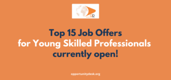 15 Job Offers for Young Skilled Professionals worldwide
