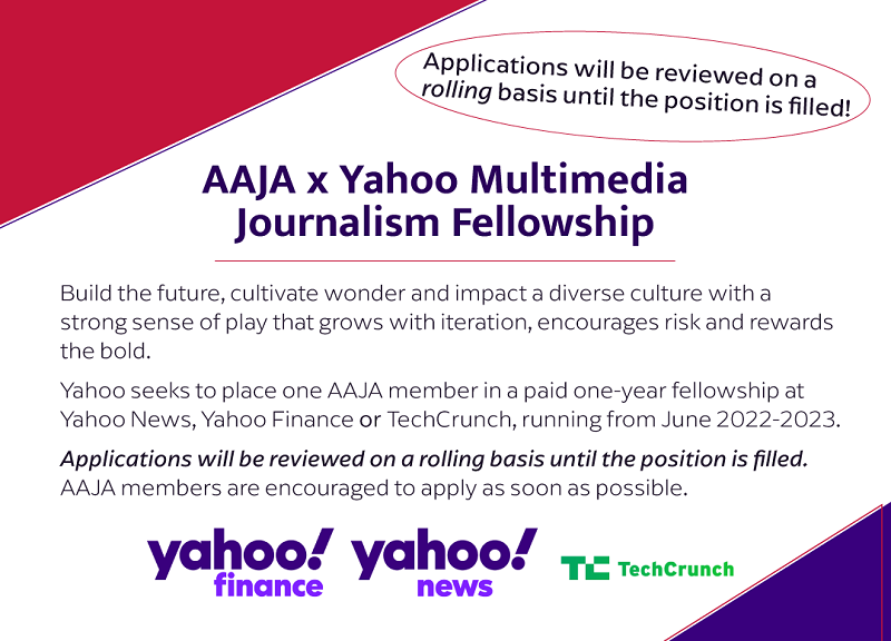 AAJA/Yahoo Multimedia Journalism Fellowship 2022