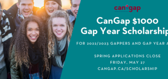 CanGap Gap Year Scholarships – Spring 2022 for Students in Canada (up to $1,000)