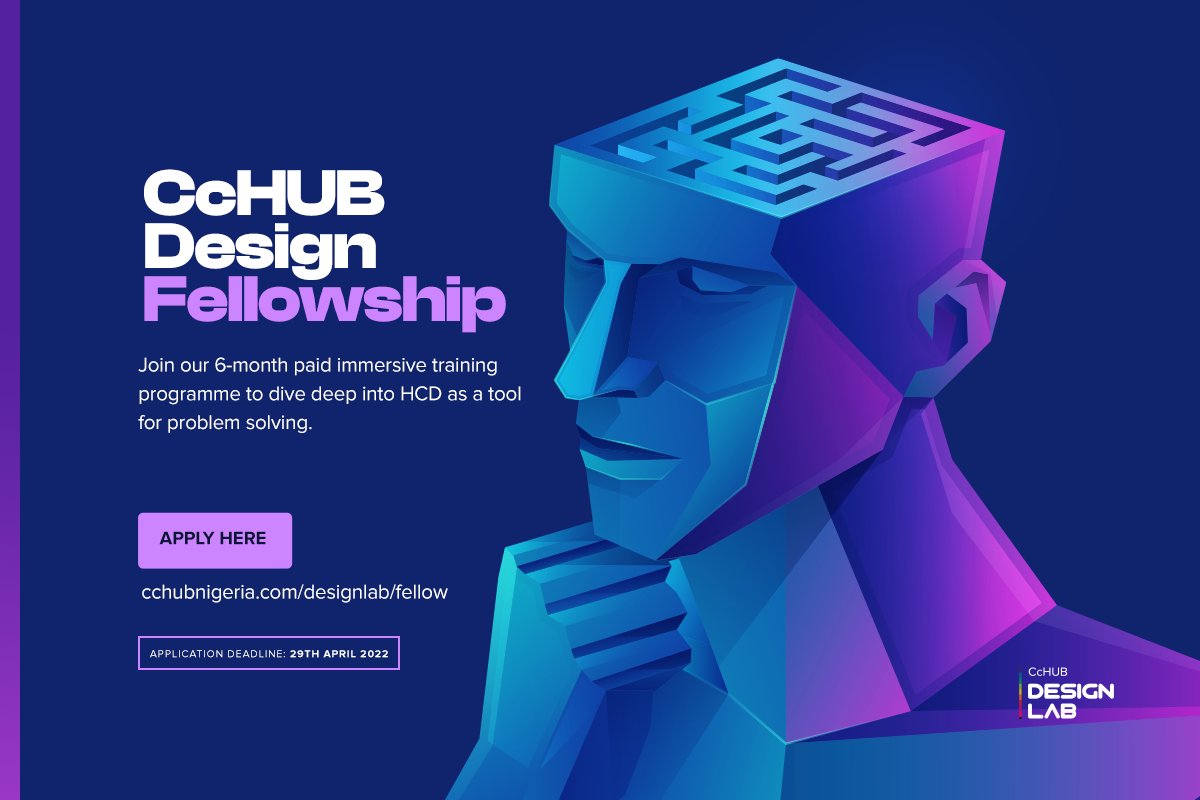 CcHUB Human-Centred Design Fellowship 2022 for Young Africans