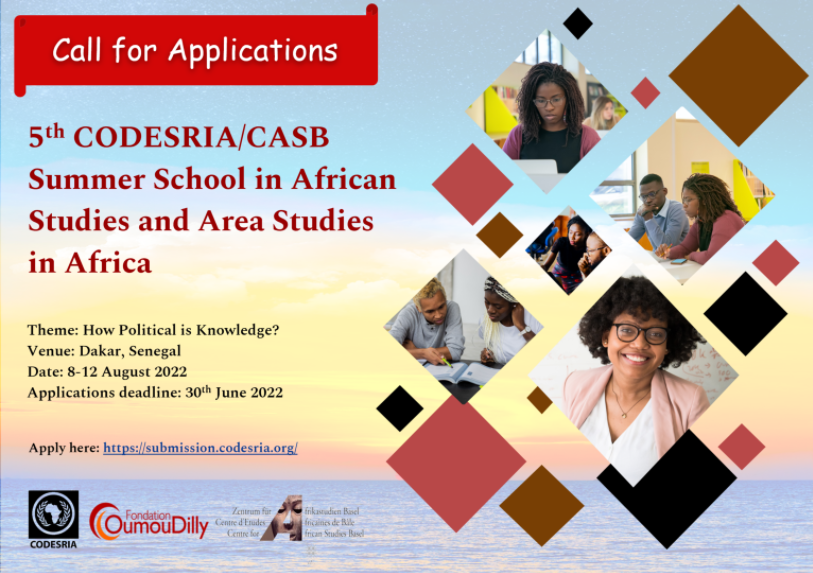 5th CODESRIA/CASB Summer School in African Studies and Area Studies in Africa 2022