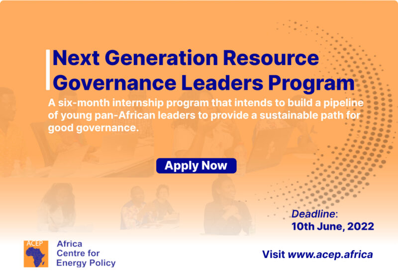 ACEP Next Generation Resource Governance Leaders Program 2022 for Young