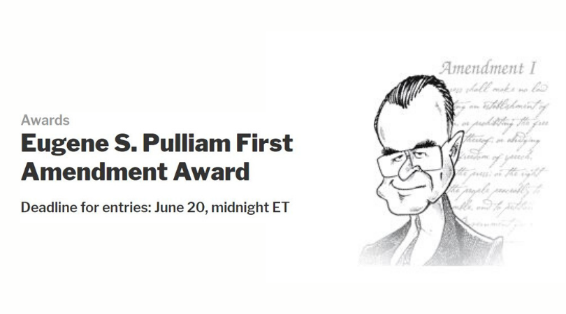 Eugene S. Pulliam First Amendment Award 2022 ($10,000 cash award)