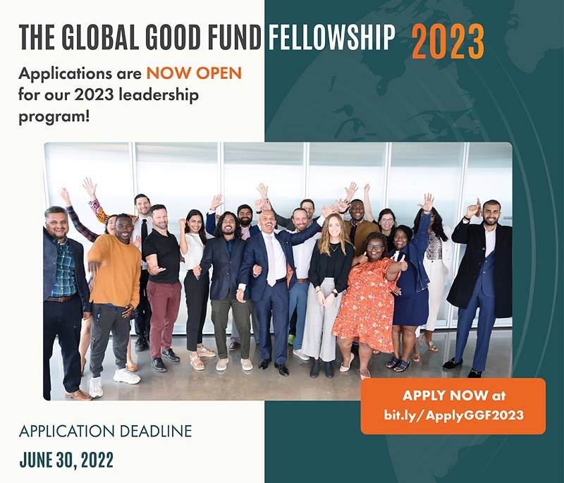 Global Good Fund Fellowship 2023 for Social Entrepreneurs ($10,000 grant)