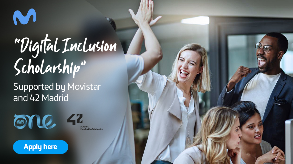 Movistar – 42 Madrid Digital Inclusion Scholarship 2022 to Attend One Young World Summit in Manchester, UK (Fully-funded)