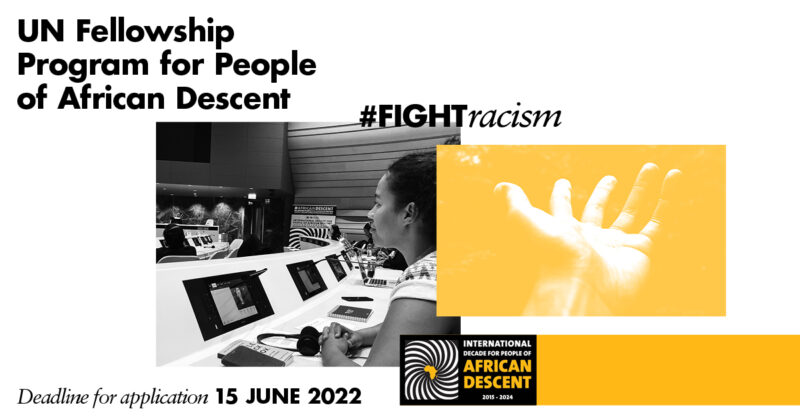 UN OHCHR Fellowship Programme 2022 for people of African Descent (Fully-funded)