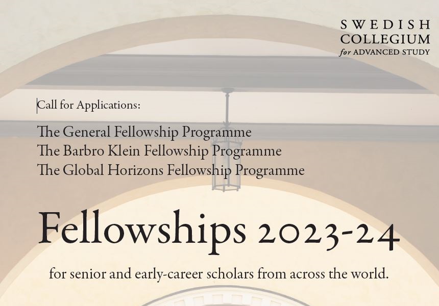 Swedish Collegium for Advanced Study (SCAS) Global Horizons Fellowship Programme 2023-2024 (Funded)