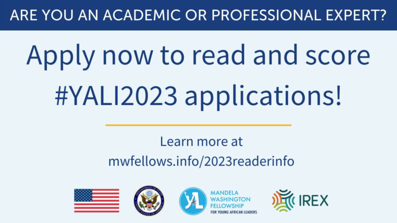 U.S. Department of State Calls for Readers for the 2023 Mandela Washington Fellowship Applications
